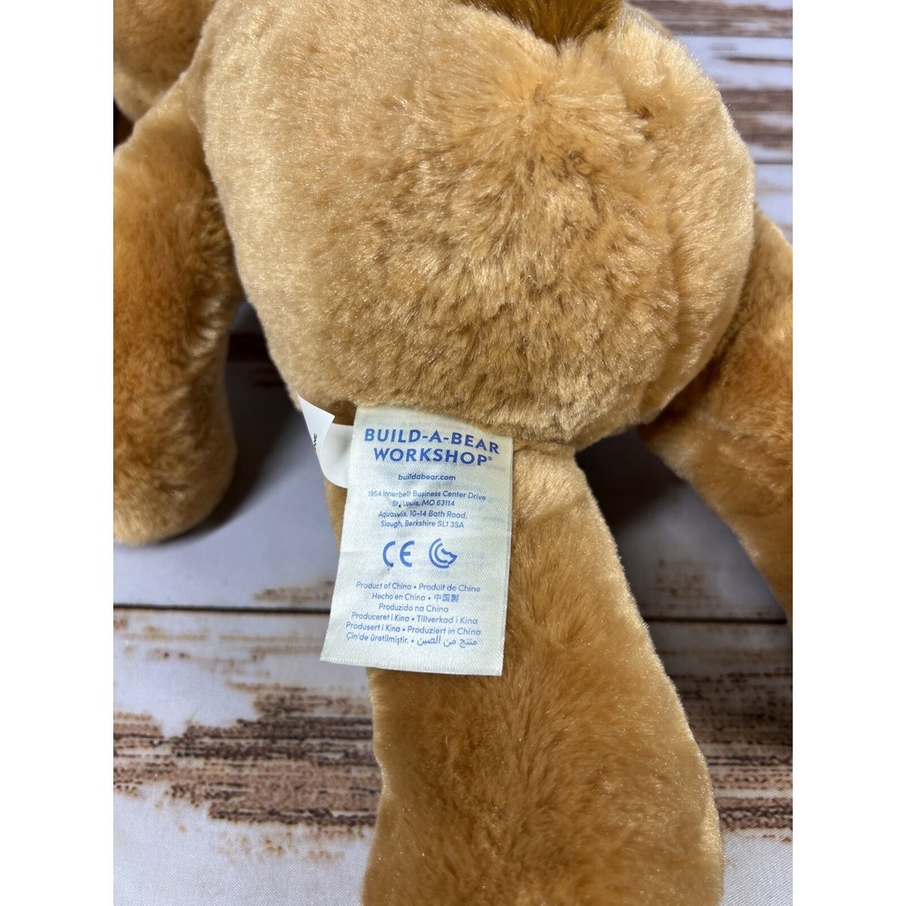 Build‑A‑Bear Lil' Pup Brown Puppy Dog 15" Plush Eye Patch BAB Paw Print - Picture 4 of 4